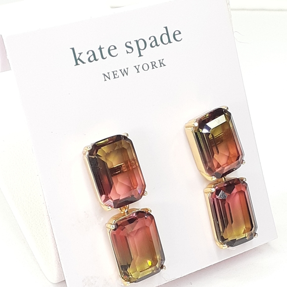 Kate Spade Ombré Double Drop Earrings NWT - Picture 2 of 5